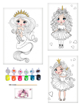 Набор для росписи красками с блестками Волшебная палитра. Принцессы