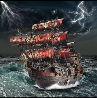 Piececool металлический пазл 3d корабль королевы Анны, месть, пиратский корабль, металлическая модель, строительные блоки