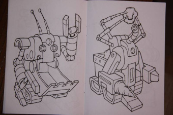 Роботы-помощники. Раскраска