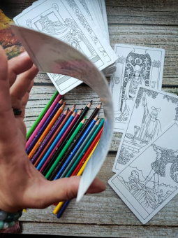 Дмитрий Воронцов: Таро Уэйта в контурах. 78 карт для раскрашивания и медитации