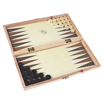 Нарды "Лабарт" деревянная доска 34*34 см, с полем для игры в шашки