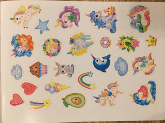 100 наклеек. Единорожки