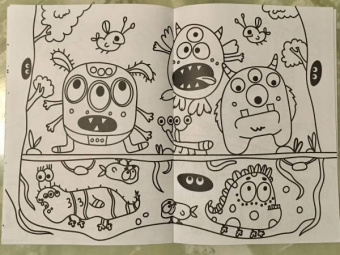 Раскраска "Монстрики", А4