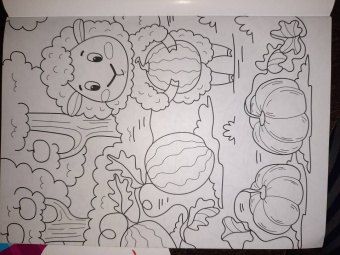 Раскраска А4. В огороде