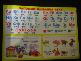 Азбука. Развивающий плакат с наклейками