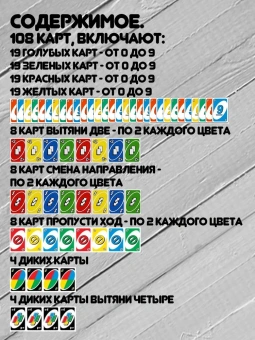 Увлекательная Настольная Игра UNO 108 Карт, развивающая карточная игра уно для компании, для семьи, в дорогу, для детей и взрослых