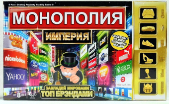 Настольная игра Монополия Империя Завладей Мировыми Брендами, классическая для всей семьи на русском языке