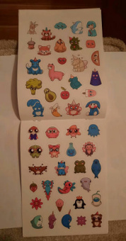 100 наклеек. Няшки