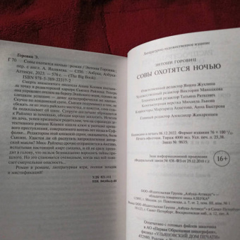 Энтони Горовиц: Совы охотятся ночью