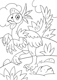 Раскраска с фломастерами. Динозаврики