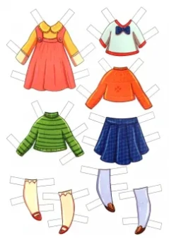 Вырежи куклу аниме. Малышки