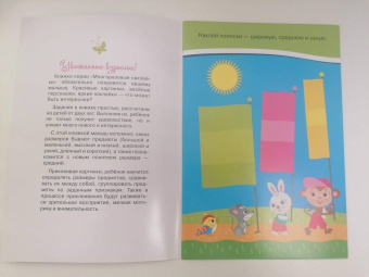 Книжка. Многоразовые наклейки. Размеры. 2+