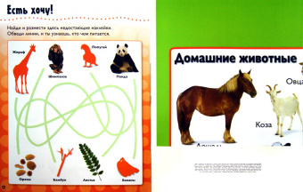 Животные. Развивающая книжка с наклейками