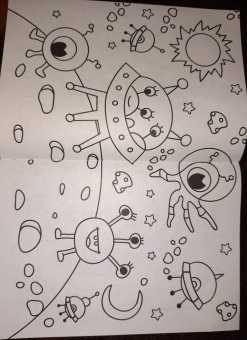 Раскраска А4. В космосе