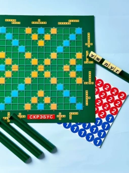 Настольная игра "Скрэбус", создай слово, 5+