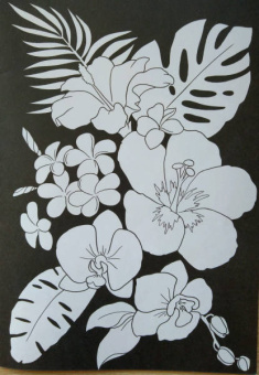 Раскраска ВОЛШЕБНЫЙ ЧЕРНЫЙ. ЦВЕТЫ И УЗОРЫ (Р-5489)