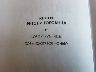Энтони Горовиц: Совы охотятся ночью