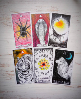 Ким Кранс: The Wild Unknown Animal Spirit. Дикое Неизвестное тотемное животное. Колода-оракул (63 карты и рук.)