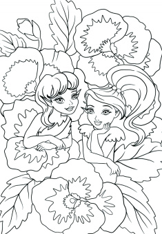 Раскраска с фломастерами. Феи