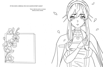 Art Book. Impressed by Anime-girls. Раскраска