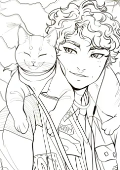 Большая аниме раскраска