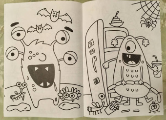 Раскраска А4. Монстрики
