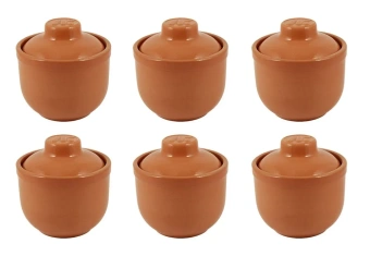 Горшочки для запекания в духовке, форма для выпечки, жульена, 350мл, Терракот, набор 6шт, керамика