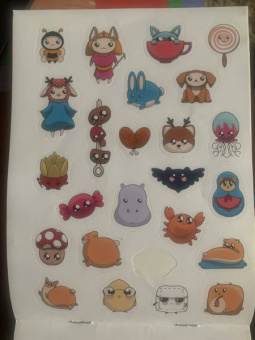 100 наклеек. Няшки