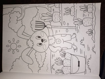 Раскраска А4. В огороде