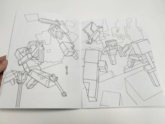 Большая раскраска для фанатов Minecraft