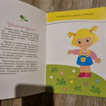 Книжка. Многоразовые наклейки. Цвета (1+)