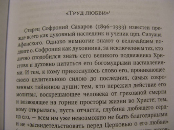 Софроний Архимандрит: Главы о духовной жизни