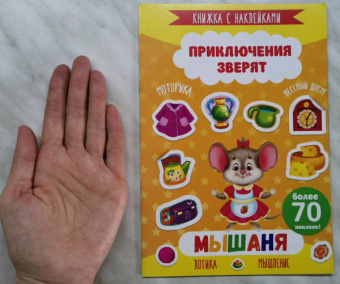 Книжка с наклейками "Приключения зверят". МЫШАНЯ (49908)