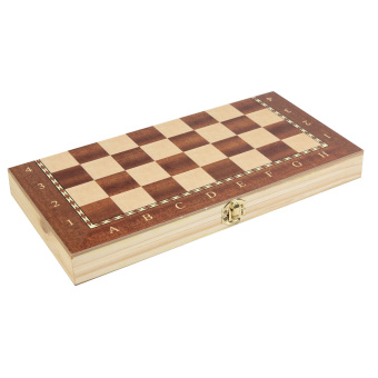 Игра настольная Шахматы, шашки, нарды 34*34см Рыжий кот поле деревянное фигуры деревянные