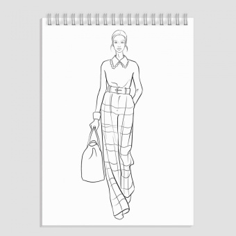 Раскраска Fashion-раскраска. Повседневные образы