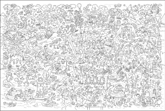 Раскраска-гигант. Волшебный мир единорогов