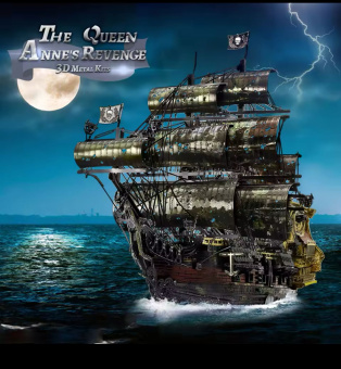Piececool 3д металлический пазл «Королева Анны», отозвательный корабль пиратский, модель «сделай сам» для подростков, головоломка для мозга