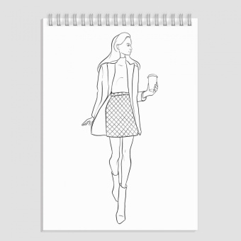 Раскраска Fashion-раскраска. Повседневные образы