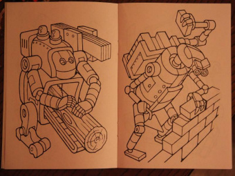 Роботы-помощники. Раскраска