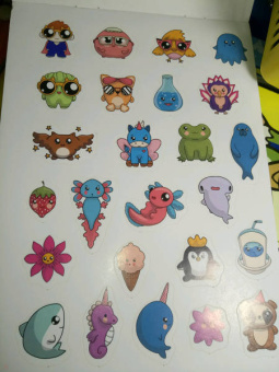 100 наклеек. Няшки