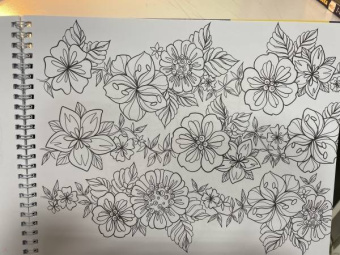 Раскраска антистресс. Цветы прокрастинации