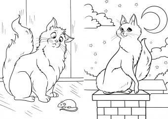 Маленькая раскраска. Забавные котики