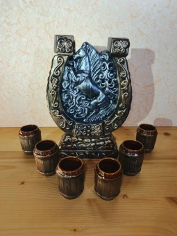 Штоф «Подкова с рюмками»