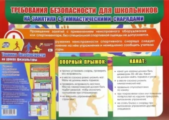 Комплект плакатов "Техника безопасности на уроках физкультуры". ФГОС