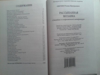 Роман Сенчин: Рассыпанная мозаика. Статьи о современной литературе