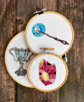 Панина, Громова: Школа вышивки для поттероманов. 28 магических сюжетов для вышивки гладью из вселенной Гарри Поттера