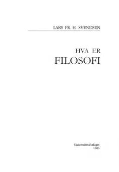 Ларс Свендсен: Философия философии