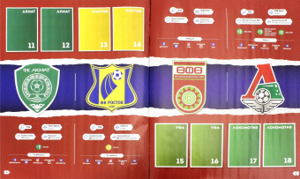 Альбом для коллекционирования наклеек "РФПЛ 2017-18" (15 наклейки в комплекте)