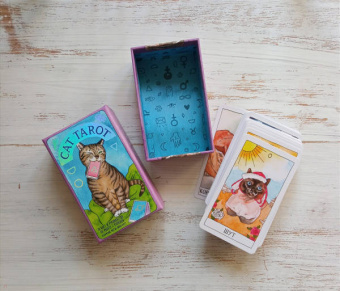 Котт Линн: Cat Tarot. Таро Котиков, 78 карт и руководство в подарочном футляре