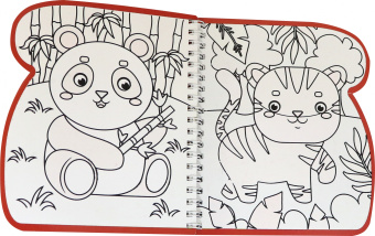 Книжка-раскраска Рисуем водой. Хвостатые и усатые